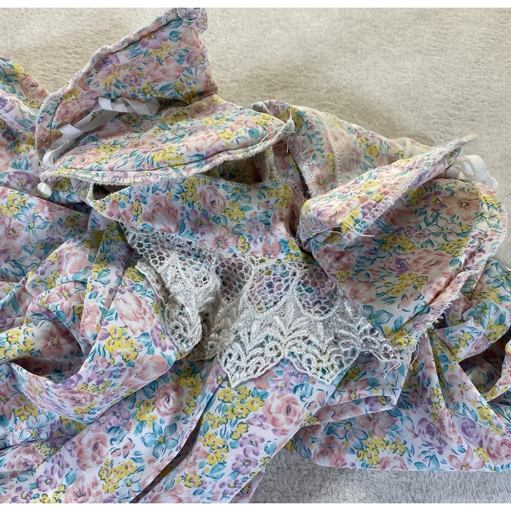Lisa II Vintage 90's Floral Dress Cottagecore Midi 8 Twee Prairie Coquette - Picture 10 of 13
